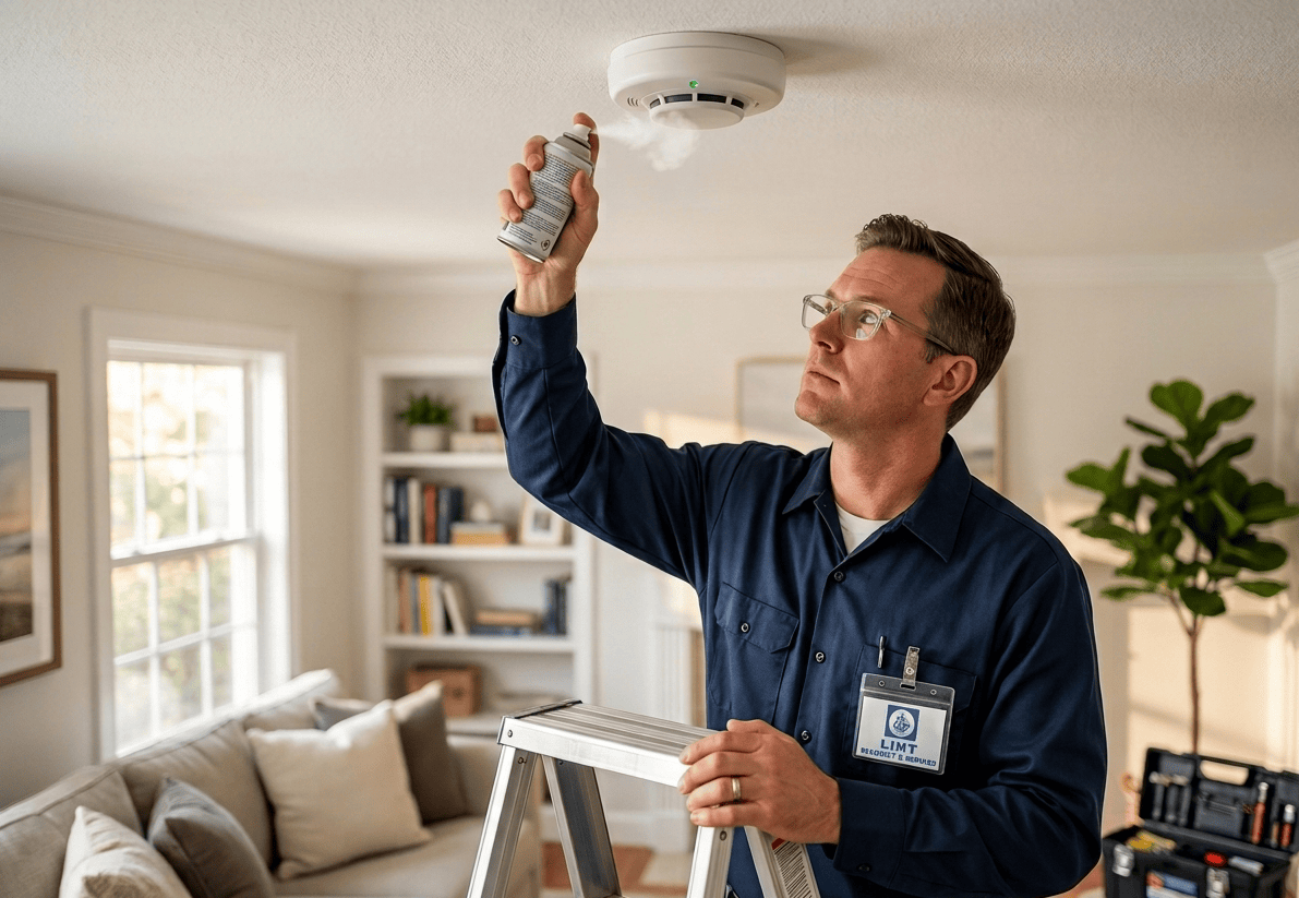 Fire and Smoke Alarm Testing for Home Safety.
